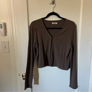 Madewell Brown Ribbed Cardigan